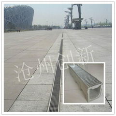 U shaped linear polymer water drainage channel 