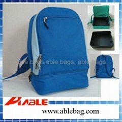 Sports bag backpack rucksack with shoes compartment 