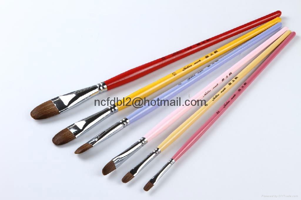 Weasel Hair Materials Acrylic Paint Brush for Drawing Artist Brush Set 2