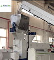 Forced feed plastic recycling machine