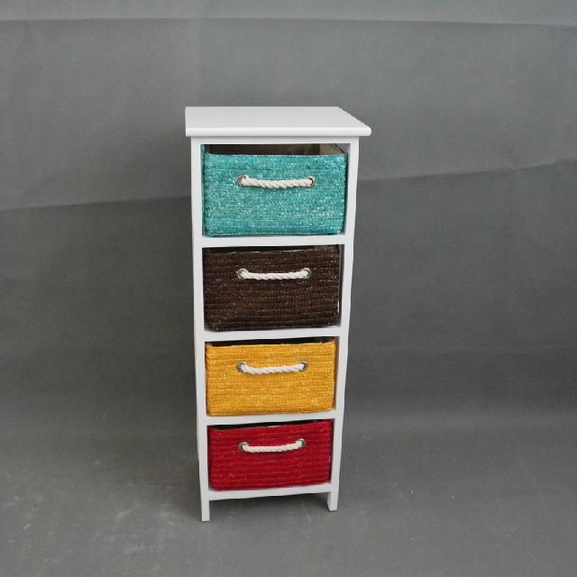 bathroom furniture colorful drawer  wood tower  2