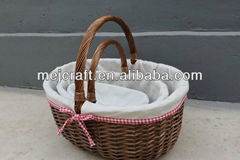 eco-friendly material natural wicker weave basket