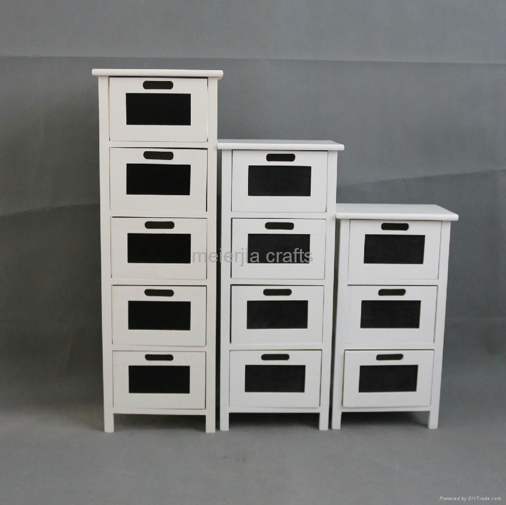 black and white furniture set wooden drawer cabinet  4