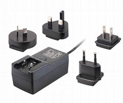 interchangeable power adapters 6W 15W adaptors 5V 9V 12V 17V