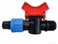 plastic drip irrigation barb lock valve flow stop valve 