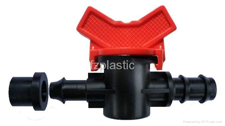 Plastic Irrigation Barbed Valve With Rubber Ring For Pipe And Dripline 16mm  2