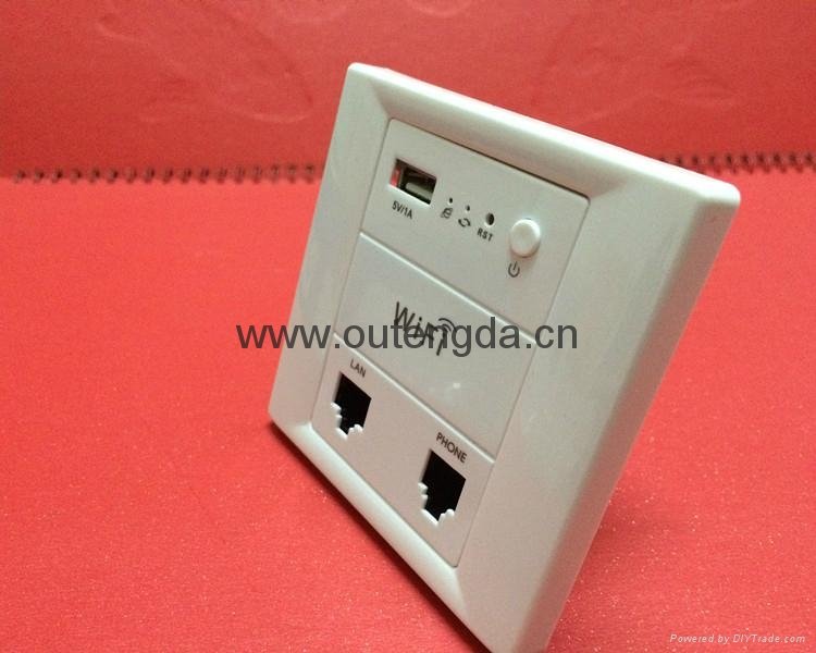 in wall wireless / wifi router easy install on wall support USB charge 3