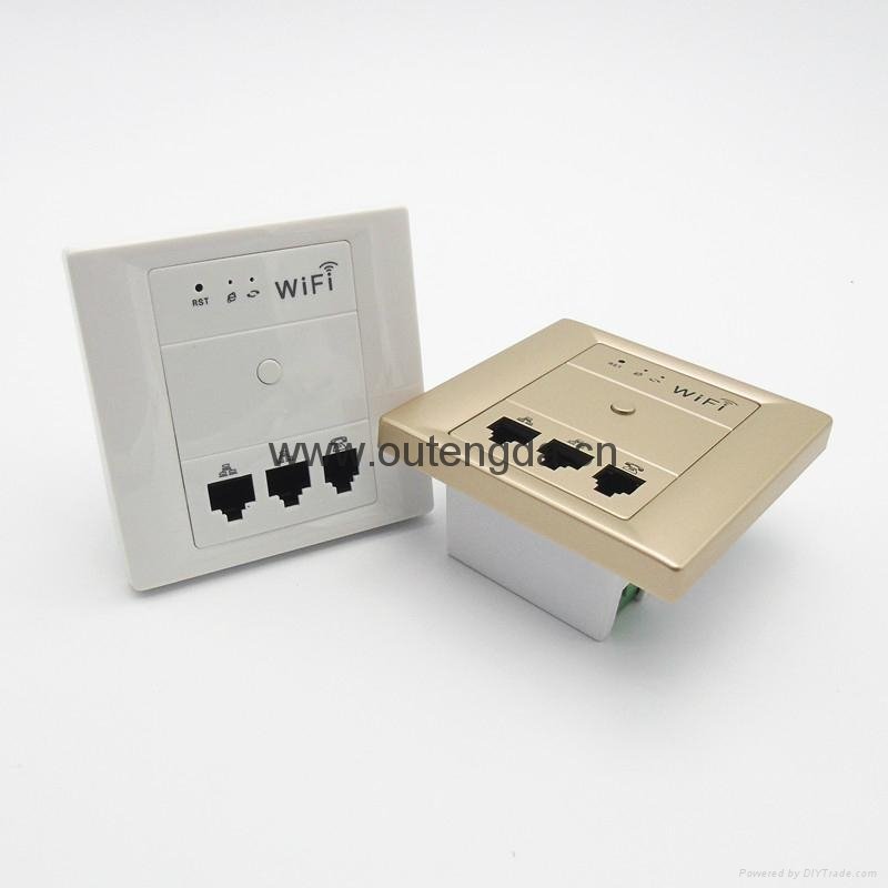 欧腾达WPL-6208面板ap路由器wifi覆盖网络插座入墙面板ap 5