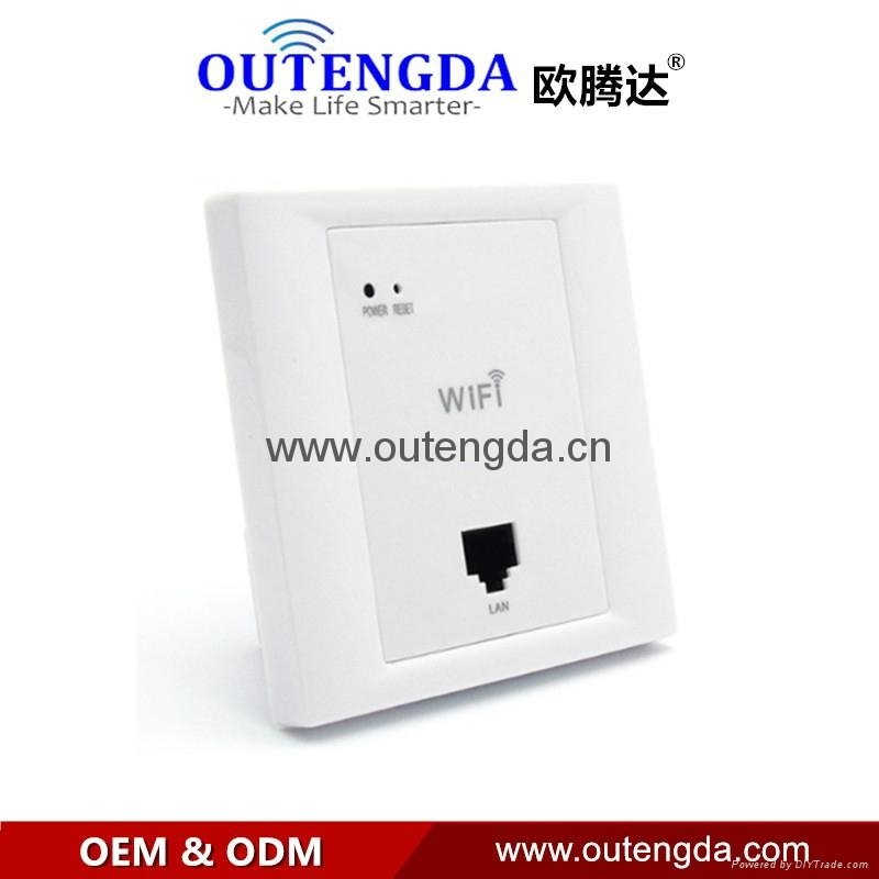 Wireless in wall ap high quality hotel room wifi cover mini router access point 2