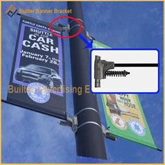 Metal Street Light Pole Advertising Banner System