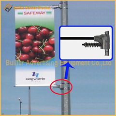 Metal Street Pole Advertising Banner Mechanism