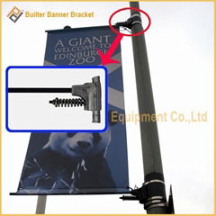 Metal Street Pole Advertising Banner Holder