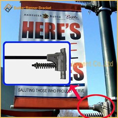 Metal Street Pole Advertising Banner Base