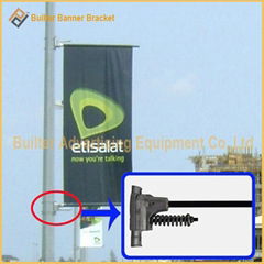 Metal Street Pole Advertising Banner Fixture