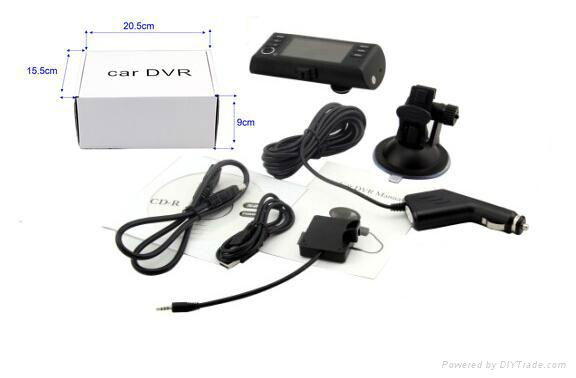 2.7inch GPS G-sensor dual lens HD 1080P car dvr black box 2