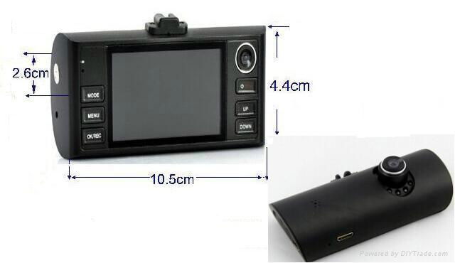 2.7inch GPS G-sensor dual lens HD 1080P car dvr black box 3