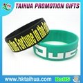 custom 1Inch embossed and printed silicone bracelet 2