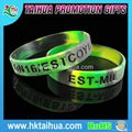 Camouflage ang debossed color filled Silicone Wristband 3