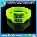 Lucky Qr Code Bracelet Silicone Wristband with Printed 3