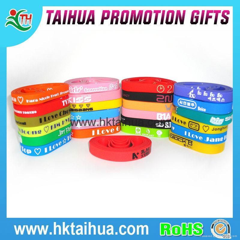 Custom Screen Printing Silicone Wristband  5