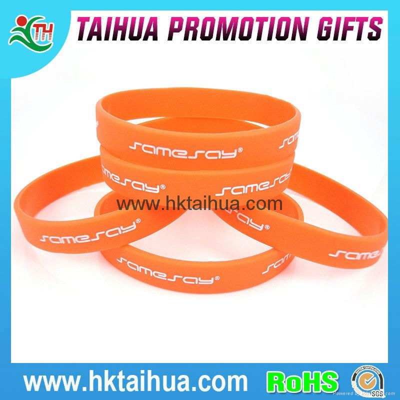 Custom Screen Printing Silicone Wristband  3