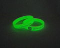 custom glow in the dark printed silicone bracelet,wristband 3