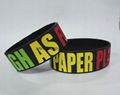 custom one inch printed silicone bracelet,wristband 2