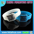 custom QR CODE printed silicone bracelet,wristband watch 2