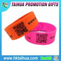 custom QR CODE printed silicone bracelet,wristband watch 4