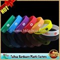 fashion debossed color filled silicone bracelet 5