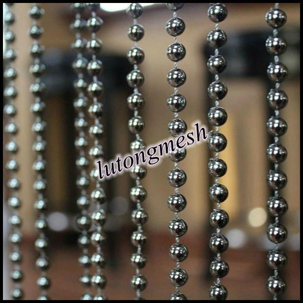 Metal beaded curtain door screens for room decoration