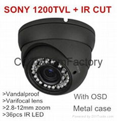 High definition SONY CMOS Vandal-proof CCTV Camera Varifocal manual zoom