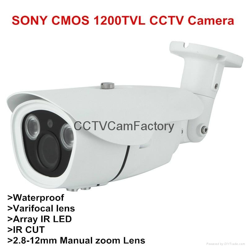 High resolution SONY CMOS 1200TV line 1.3megapixel waterproof CCTV Camera with A
