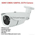 High resolution SONY CMOS 1200TV line 1.3megapixel waterproof CCTV Camera with A