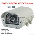 CCTV Camera housing style SONY CMOS 1200TVL CS lens OSD menu security camera wit