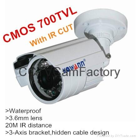 1/4 Color CMOS 700TVL IR CUT CCTV Camera home security system 3.6mm lens with 2