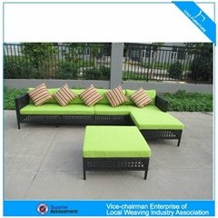 New style UV-proof polyester rattan sofa set 