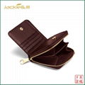 GF-B1400 Choco Brown Leather Mini Coin Purse 1