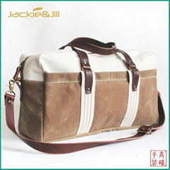 Sport L   age Duffel Bag Made in Canvas and leather trim