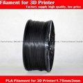 High quality Black 1.75mm PLA filament for 3d printer