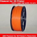 Orange 1.75mm abs 3d printing filament