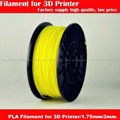 Shiny yellow color 1.75mm PLA Filament