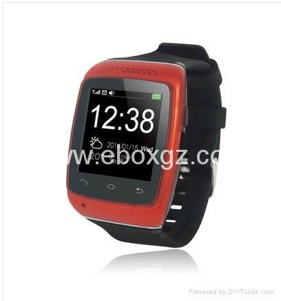 Smart bluetooth watchSync SMS Sync Facebook、Twiter、email and calendar