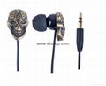 Skull MP3 Earphone metal materials various color select 2