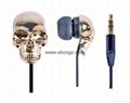 Skull MP3 Earphone metal materials various color select 3
