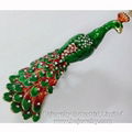 Peacock enamel metal trinket box home decorations 1