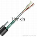 Self supporting figure 8 optical fiber cable