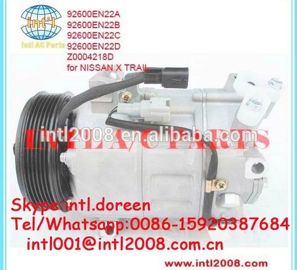 DCS17EC auto/car air ac compressor for Nissan X-Trail Renault Laguna 92600EN22A 