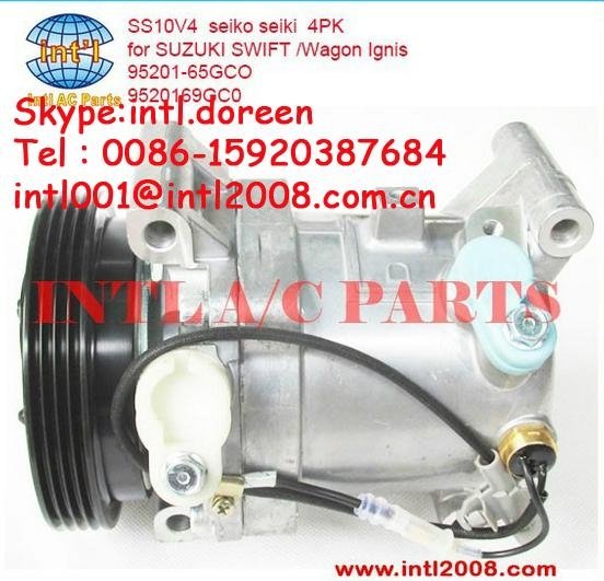 SS10V4 car/ auto air ac compressor seiko seiki for SUZUKI SWIFT /Wagon Ignis 952