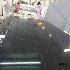 black mirror quartz stone slab